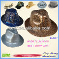 LSF27 Ningbo Lingshang 2014 moda Sequins atacado tecido Fedora chapéu balde